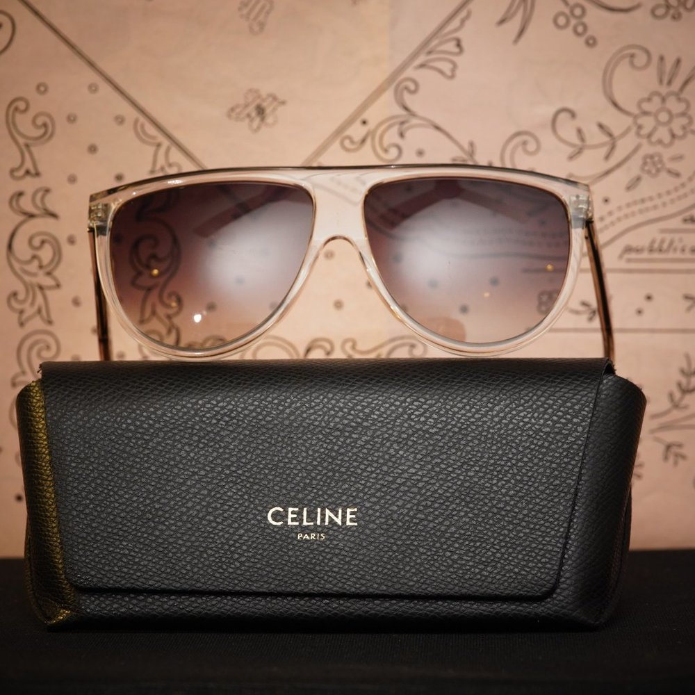 Celine Thin Shadow Crystal Clear Frame Cl40006i 7… - image 1